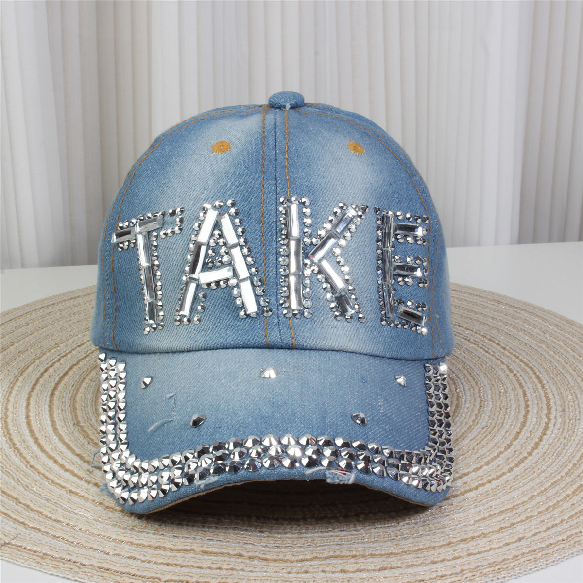 Wholesale British Denim Diamond Casual Baseball Cap